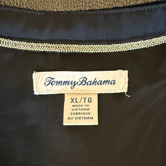 Tommy Bahama Velvet Silk blend Black Button Down Shirt Size XL - Picture 7 of 12